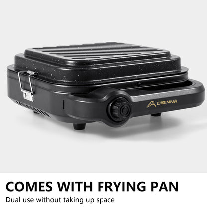 Portable BISINNA Camping Gas Stove High Firepower Split Cassette Furnace Outdoor Gas Burner for BBQ, Hiking, Picnic