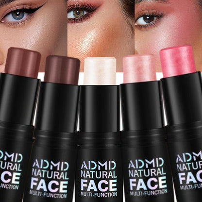 Contour Stick, Blush Stick, Highlight Stick, Shape Facial Contour, Brighten Light Color-Producing Makeup for Beginners