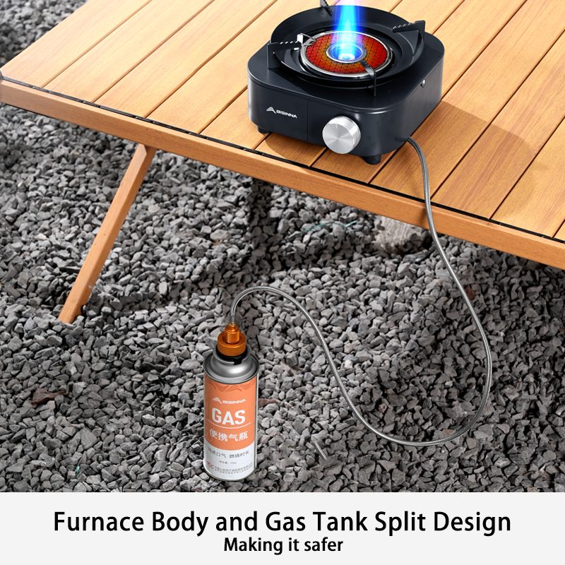 Portable BISINNA Infrared Stove High-Power Gas Burner Split Type Camping Stove Lightweight Outdoor Hiking Picnic Cooking