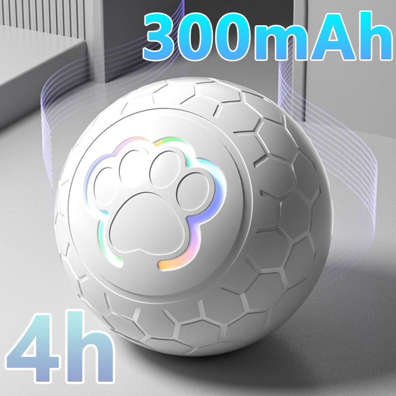 USB Automatic Bouncing Smart Dog Toy Ball, Electronic Interactive Pet Toy Ball with Rolling Motion & RGB Lights