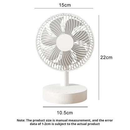 Rechargeable Portable Desktop Fan With Adjustable Speeds And Quiet Operation 3