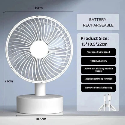 Rechargeable Portable Desktop Fan With Adjustable Speeds And Quiet Operation 6