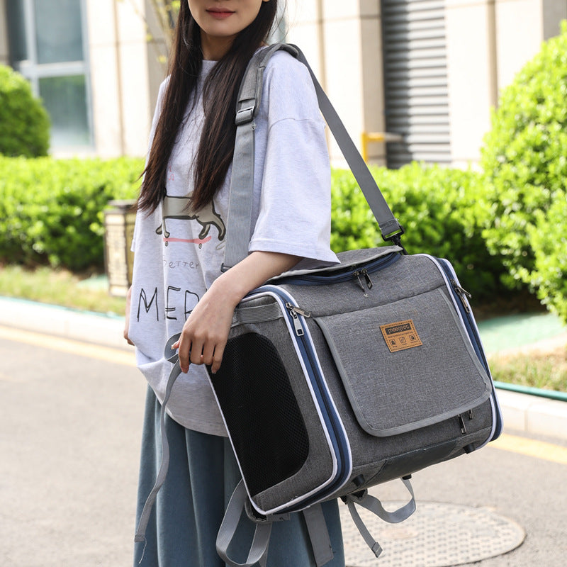 Mo Chong Car-Mounted Pet Bag, Nordic-Style Cat & Dog Carrier, Portable Handheld & Backpack for Bicycle & Outdoor Use