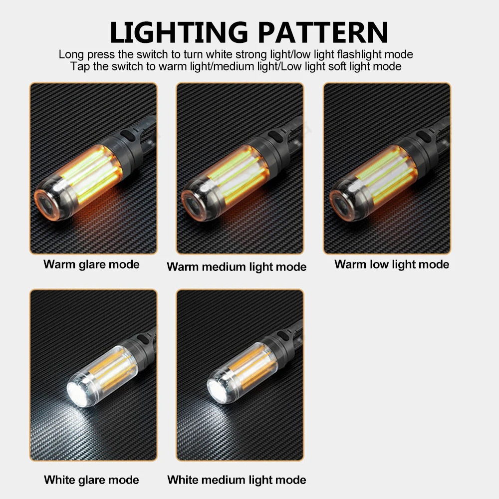 LED Rechargeable Flashlight Camping Lantern Bright Portable Waterproof Hiking Fishing Outdoor Hangi 4