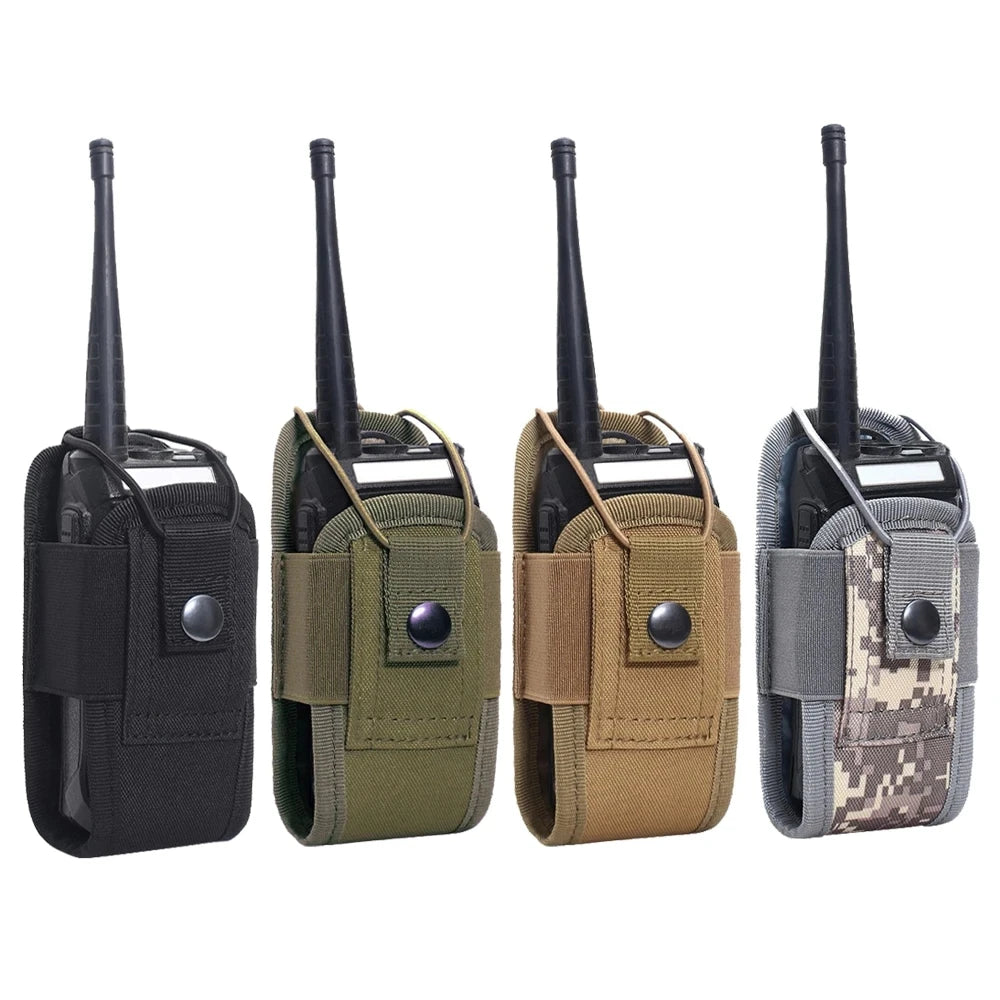 Oxford Tactical Walkie-Talkie Pouch Portable Outdoor Hunting Waist Bag, Sports Fanny Pack with Interphone Protective