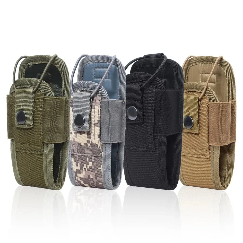 Oxford Tactical Walkie-Talkie Pouch Portable Outdoor Hunting Waist Bag, Sports Fanny Pack with Interphone Protective