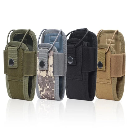 Oxford Tactical Walkie-Talkie Pouch Portable Outdoor Hunting Waist Bag, Sports Fanny Pack with Interphone Protective