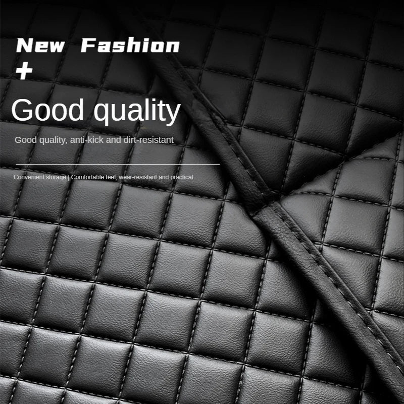 Universal Car Anti Kicks Pad Leather Seat Back Protector Waterproof Backseat Kick Mats With Organiz 3