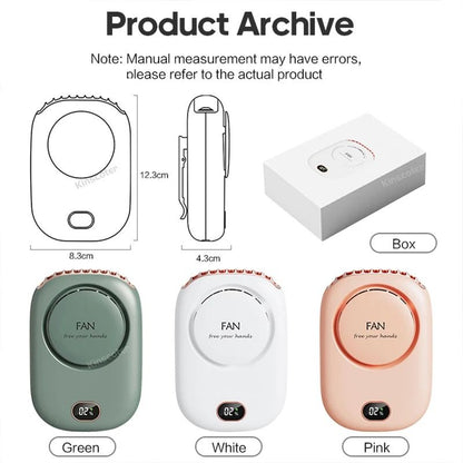 Portable Hanging Neck Fan USB Rechargeable Bladeless Cooler 5