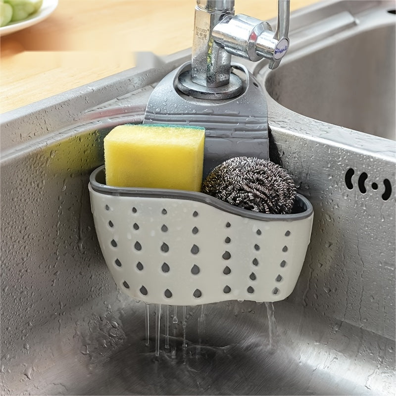 Multi-functional Double-layer Sink Hanging Bag Faucet Sponge Holder Basket Kitchen Rack & Storage Sink Accessories