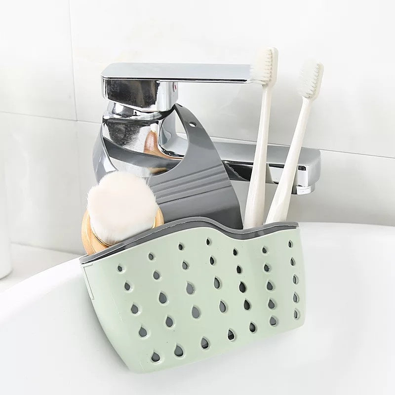 Multi-functional Double-layer Sink Hanging Bag Faucet Sponge Holder Basket Kitchen Rack & Storage Sink Accessories