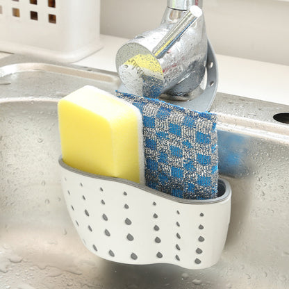 Multi-functional Double-layer Sink Hanging Bag Faucet Sponge Holder Basket Kitchen Rack & Storage Sink Accessories