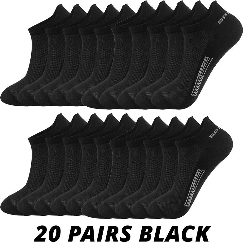 Mens Breathable Mesh Sports Socks Pack Options 9