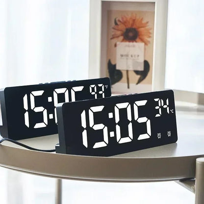 Voice Activated Digital Alarm Clock With Temperature Dual Alarm Snooze And Night Mode 1