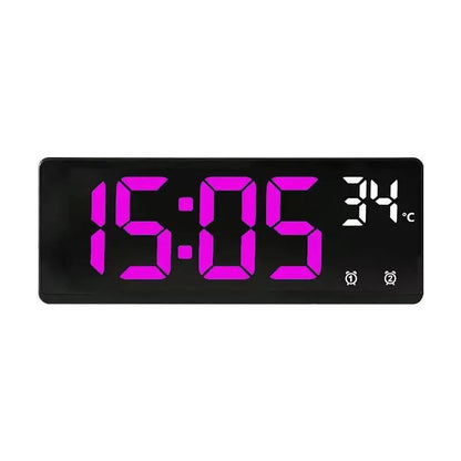 Voice Activated Digital Alarm Clock With Temperature Dual Alarm Snooze And Night Mode 10