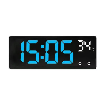Voice Activated Digital Alarm Clock With Temperature Dual Alarm Snooze And Night Mode 6