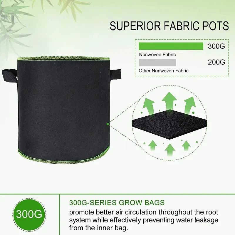 Fabric Grow Bags With Handles For Vegetables Flowers And Plants 4