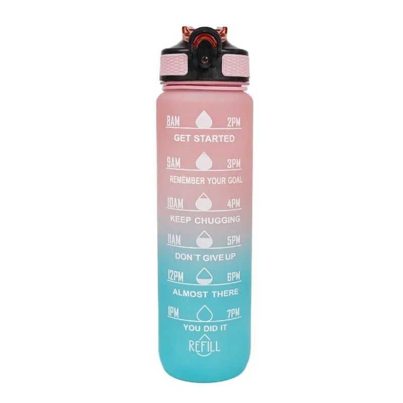 Plastic Sport Water Bottle Leakproof With Straw And Carry Handle 13