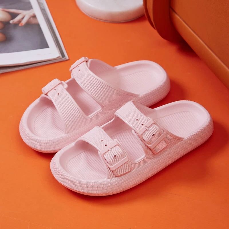 Women Cloud Slides Plush Platform Slippers Lightweight Beach Sandals 9