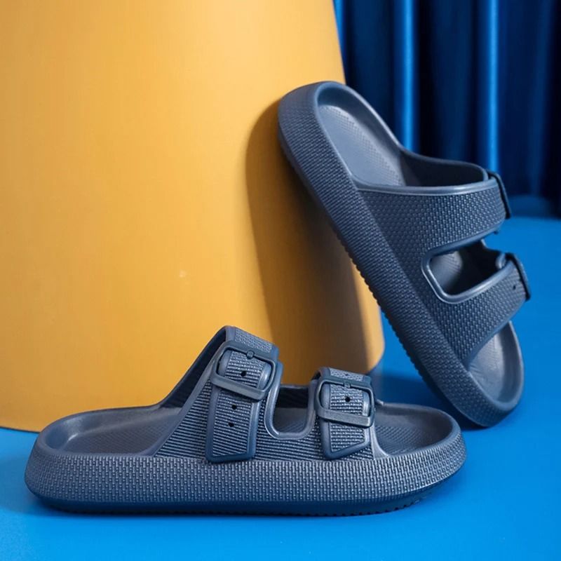 Women Cloud Slides Plush Platform Slippers Lightweight Beach Sandals 12