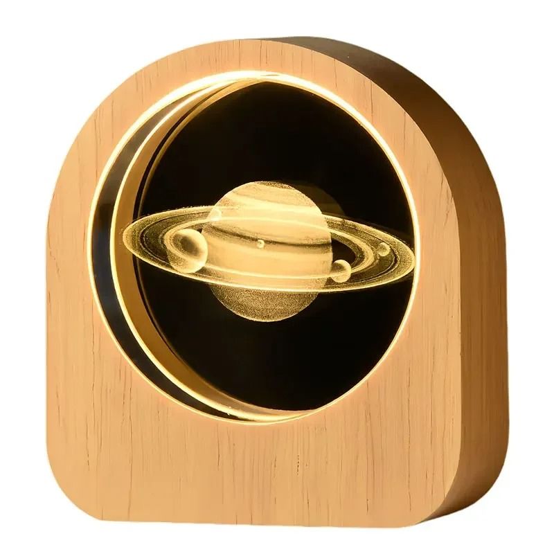 3D Crystal Glass Solar System Engraved Decoration For Desktop And Gift Giving 6