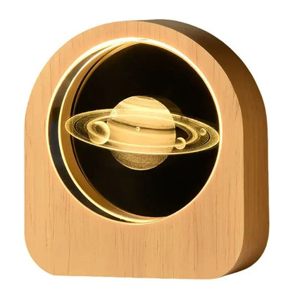 3D Crystal Glass Solar System Engraved Decoration For Desktop And Gift Giving 6