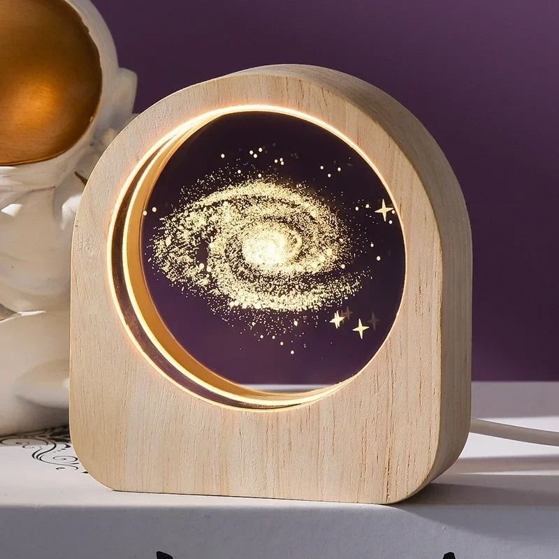 3D Crystal Glass Solar System Engraved Decoration For Desktop And Gift Giving 15