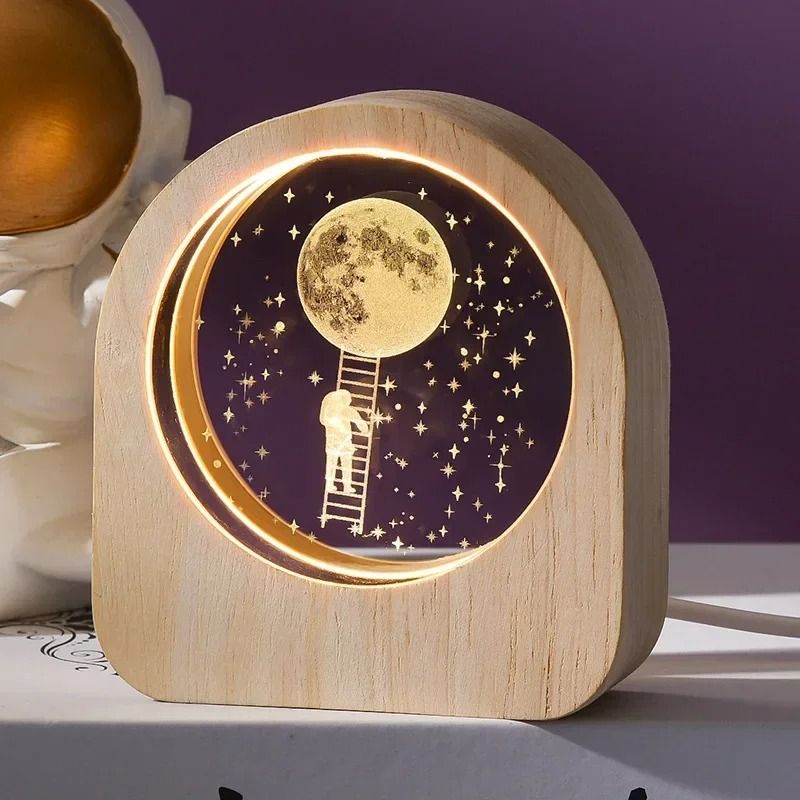 3D Crystal Glass Solar System Engraved Decoration For Desktop And Gift Giving 8