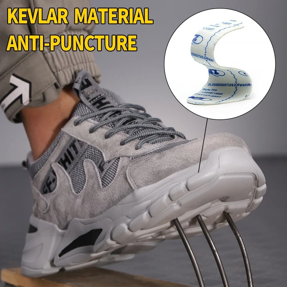 Mens Safety Work Sneakers Steel Toe Puncture Resistant Breathable 2