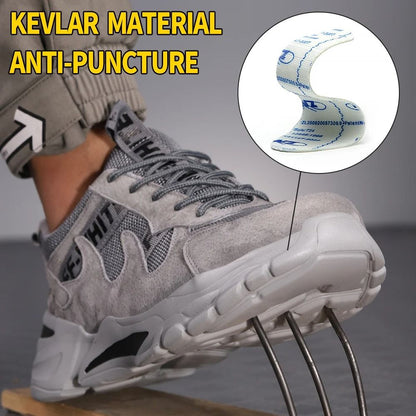 Mens Safety Work Sneakers Steel Toe Puncture Resistant Breathable 2
