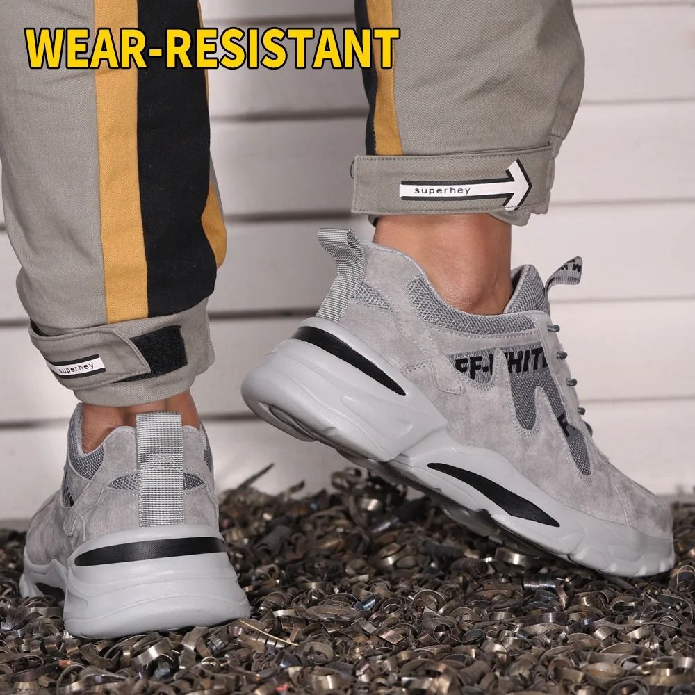 Mens Safety Work Sneakers Steel Toe Puncture Resistant Breathable 3