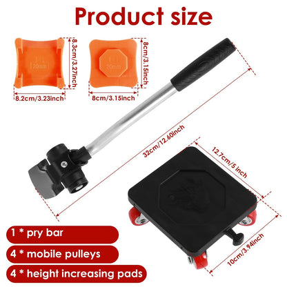 Heavy Duty Furniture Lifter And Mover Tool Set With 400KG Load Capacity 3