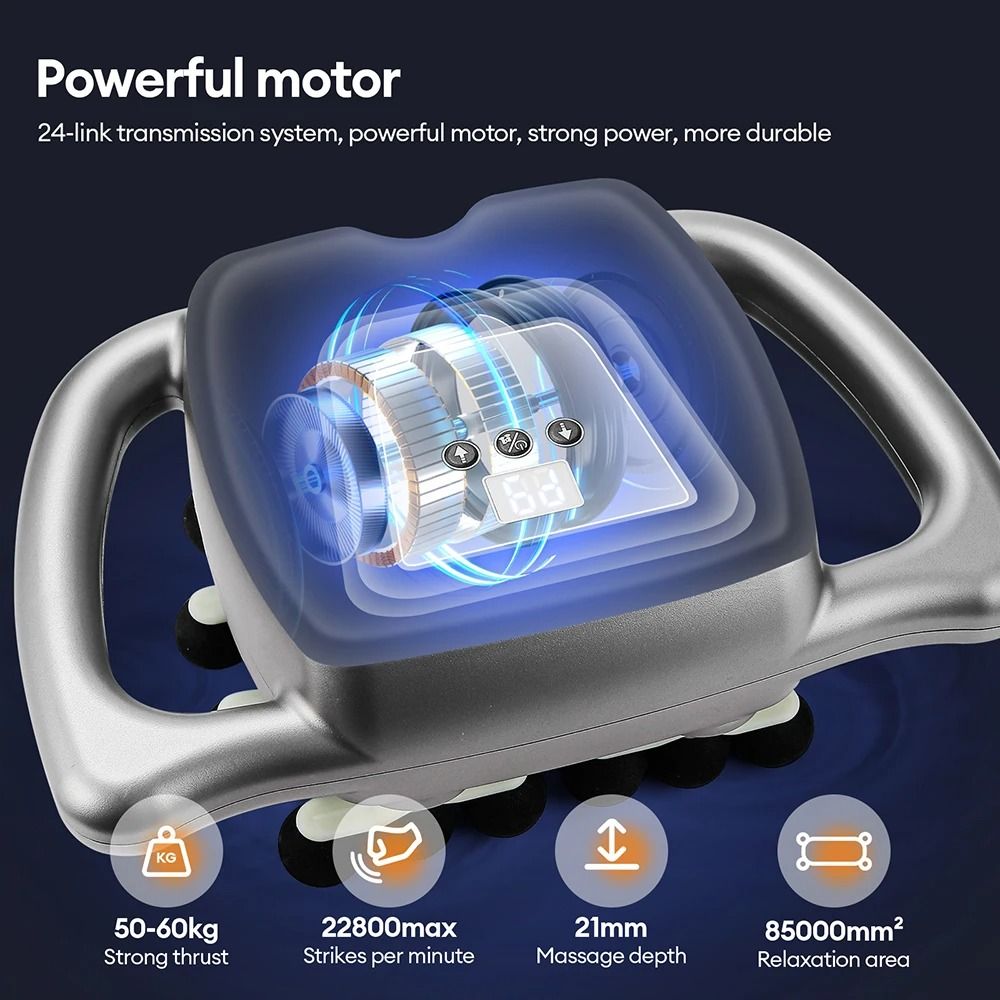 24Head Massage Gun With 99 Strength Levels For Deep Tissue Muscle Relief 4