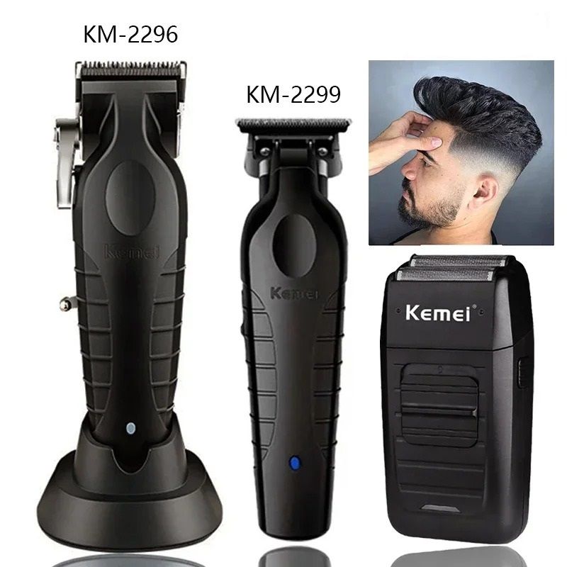 Professional Cordless Hair Trimmer Kit with Clipper Trimmer and Foil Shaver