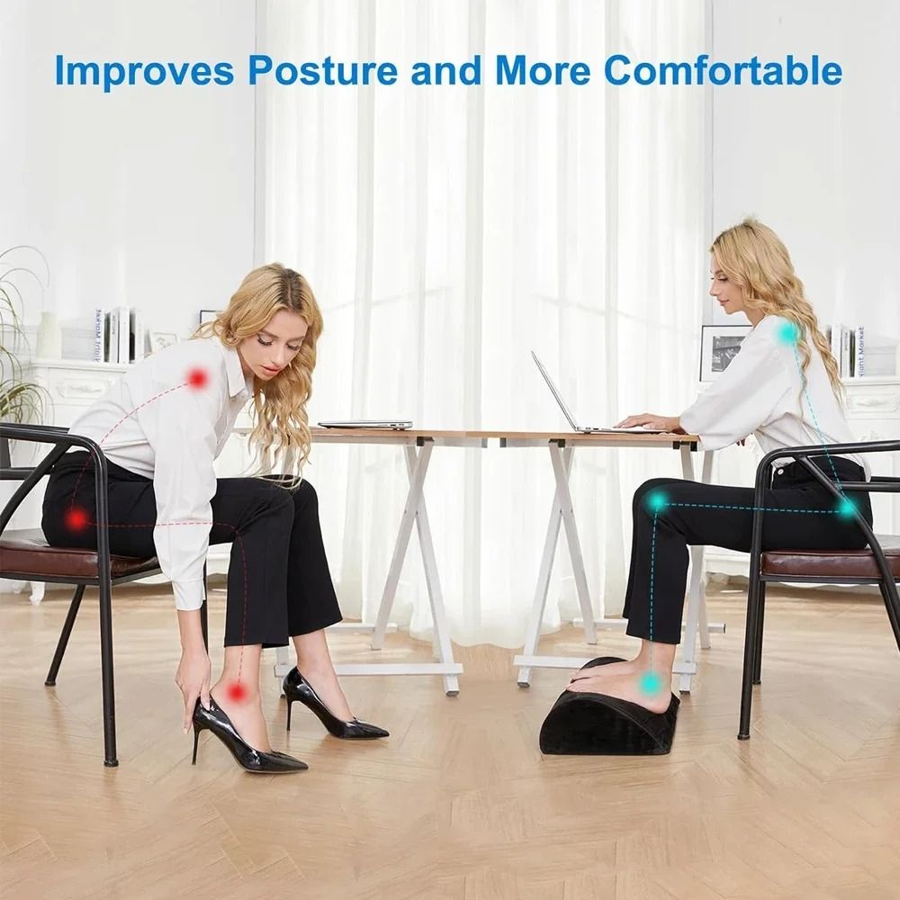 Memory Foam Foot Rest For Under Desk With Washable Cover 2