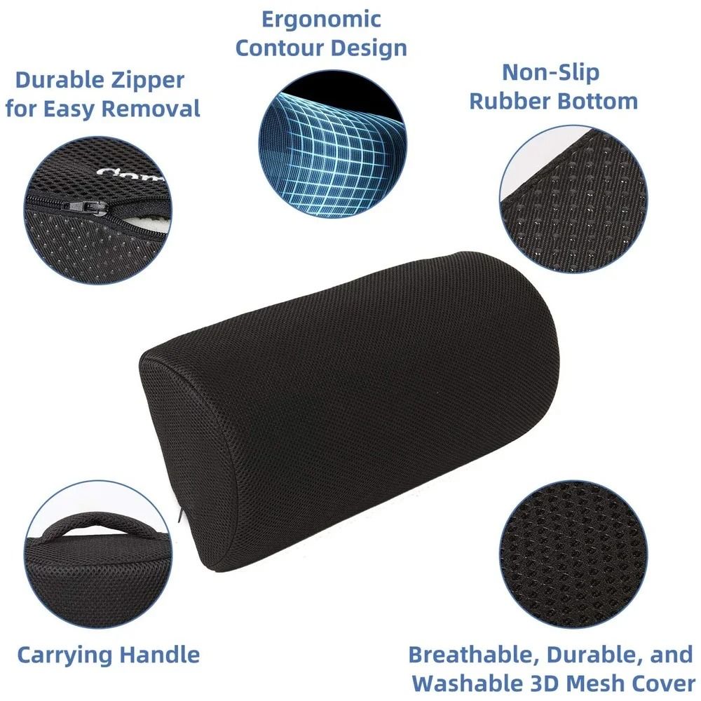 Memory Foam Foot Rest For Under Desk With Washable Cover 5
