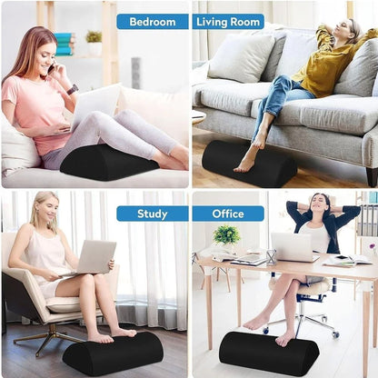 Memory Foam Foot Rest For Under Desk With Washable Cover 6