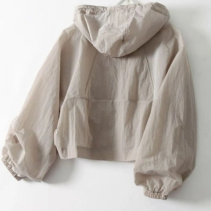 Women Thin Sunscreen Jacket Loose Waterproof Quick Dry Summer Coat 2