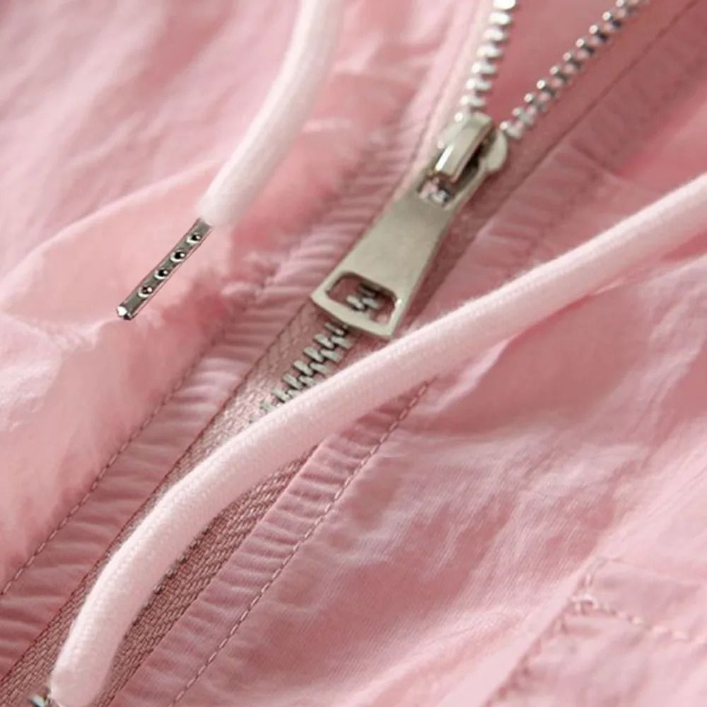 Women Thin Sunscreen Jacket Loose Waterproof Quick Dry Summer Coat 3