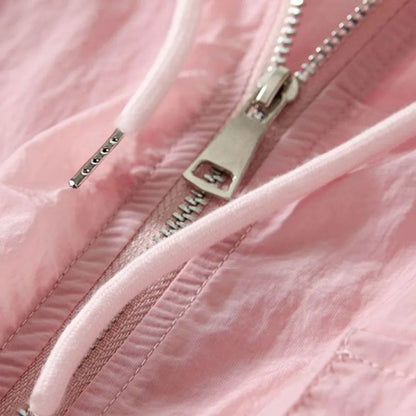 Women Thin Sunscreen Jacket Loose Waterproof Quick Dry Summer Coat 3