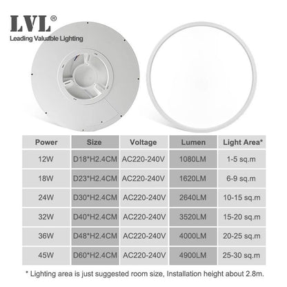 Modern LED Ceiling Light One Light With Three Color Modes 3