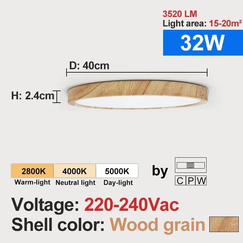Modern LED Ceiling Light One Light With Three Color Modes 8