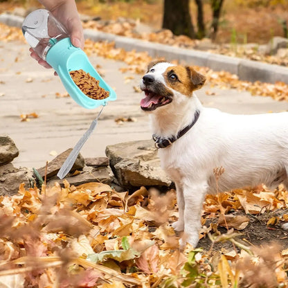 Pet Water Bottle With Detachable Food Container Leak Proof Travel Dispenser 4