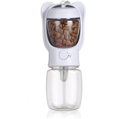 Pet Water Bottle With Detachable Food Container Leak Proof Travel Dispenser 6
