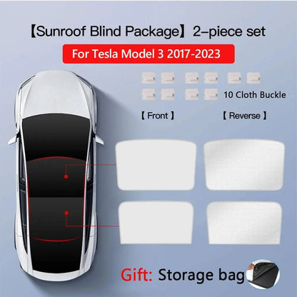 Tesla Model 3 And Model Y Sunroof Sunshade With UV Protection And Heat Insulation 12