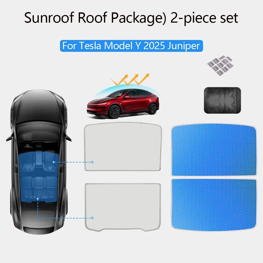 Tesla Model 3 And Model Y Sunroof Sunshade With UV Protection And Heat Insulation 17
