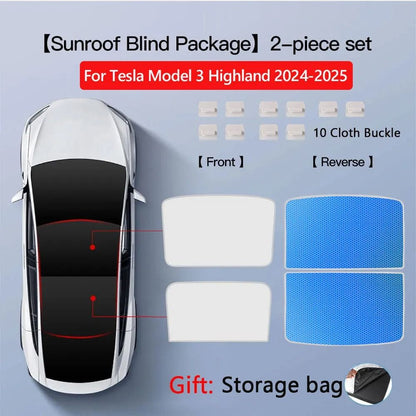 Tesla Model 3 And Model Y Sunroof Sunshade With UV Protection And Heat Insulation 21
