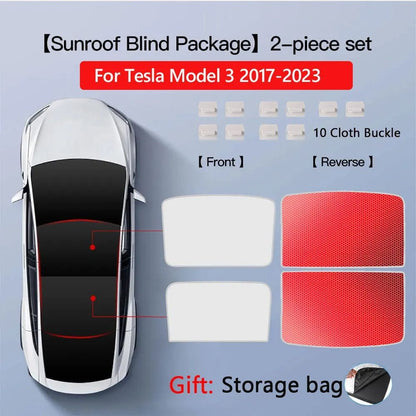Tesla Model 3 And Model Y Sunroof Sunshade With UV Protection And Heat Insulation 22
