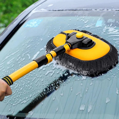 Telescoping Car Cleaning Brush With Long Handle And Chenille Mop Head 5