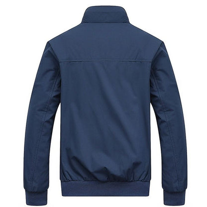 Mens Slim Bomber Jacket Casual Lightweight Overcoat With Baseball Collar 2